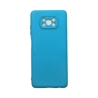 Capa Xiaomi Poco X3 / X3 Pro Silicone Aveludada Protege Câmera Colorida Capinha Anti Impacto Poxo X3 / X3 Pro:azul Céu