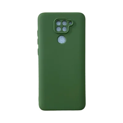 Capa Xiaomi Redmi Note 9 Silicone Aveludada Protege Câmera Colorida Capinha Anti Impacto Redmi Note 9:verde Militar