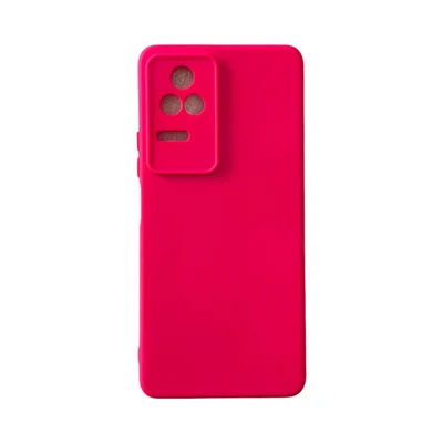 Capa Xiaomi Poco F4 Silicone Aveludada Protege Câmera Colorida Capinha Anti Impacto Poco F4:pink
