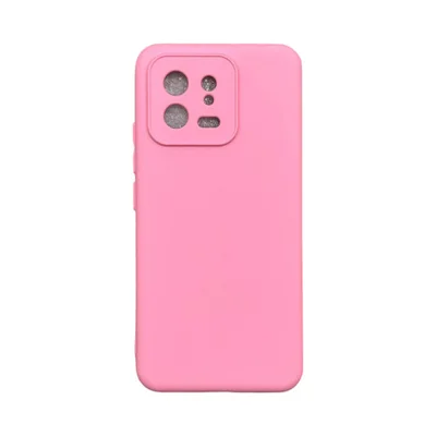 Capa Xiaomi Mi 13 5g Silicone Aveludada Protege Câmera Colorida Capinha Anti Impacto Mi 13 5g:rosa Bebê