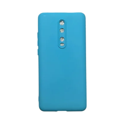 Capa Xiaomi Mi 9t  Silicone Aveludada Protege Câmera Colorida Capinha Anti Impacto Xiaomi Mi 9t:azul Céu