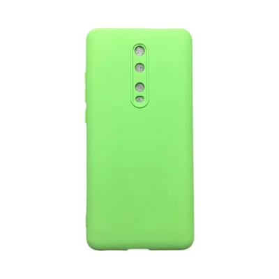 Capa Xiaomi Mi 9t  Silicone Aveludada Protege Câmera Colorida Capinha Anti Impacto Xiaomi Mi 9t:verde Folha