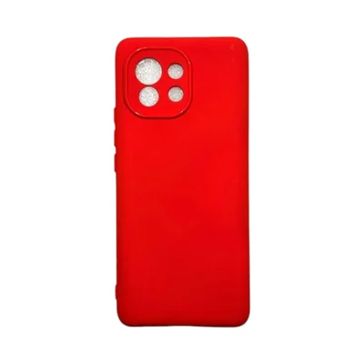 Capa Xiaomi Mi 11 Silicone Aveludada Protege Câmera Colorida Capinha Anti Impacto Mi 11:vermelho