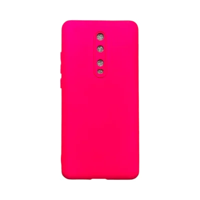 Capa Xiaomi Mi 9t  Silicone Aveludada Protege Câmera Colorida Capinha Anti Impacto Xiaomi Mi 9t:pínk