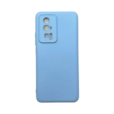 Capa Xiaomi Poco F5 Pró Silicone Aveludada Protege Câmera Colorida Capinha Anti Impacto Poco F5 Pró:azul Bebê