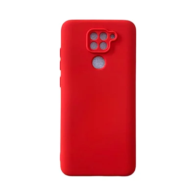 Capa Xiaomi Redmi Note 9 Silicone Aveludada Protege Câmera Colorida Capinha Anti Impacto Redmi Note 9:vermelho