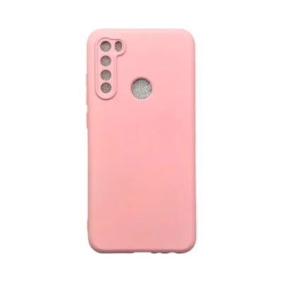 Capa Xiaomi Redmi Note 8 Silicone Aveludada Protege Câmera Colorida Capinha Anti Impacto Redmi Note 8:rosa 04