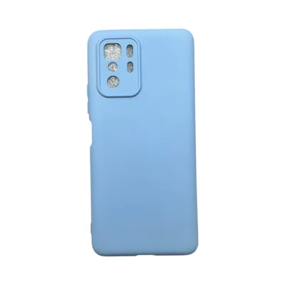 Capa Xiaomi Poco X3 Gt Silicone Aveludada Protege Câmera Colorida Capinha Anti Impacto Poxo X3 Gt:azul Bebê