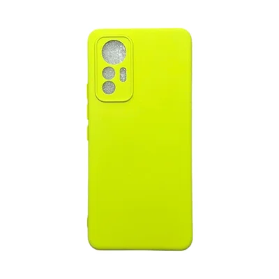 Capa Xiaomi Mi 12 Lite 5g  Silicone Aveludada Protege Câmera Colorida Capinha Anti Impacto Mi 12 Lite:amarelo 02