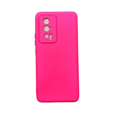 Capa Xiaomi Poco F5 Pró Silicone Aveludada Protege Câmera Colorida Capinha Anti Impacto Poco F5 Pró:pink