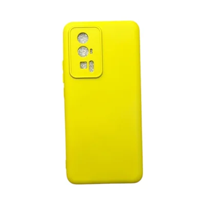Capa Xiaomi Poco F5 Pró Silicone Aveludada Protege Câmera Colorida Capinha Anti Impacto Poco F5 Pró:amarelo 01