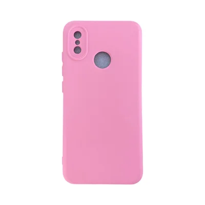 Capa Xiaomi Mi 8 Silicone Aveludada Colorida Capinha Anti Impacto Mi 8:rosa Bebê