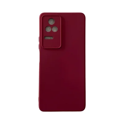Capa Xiaomi Poco F4 Silicone Aveludada Protege Câmera Colorida Capinha Anti Impacto Poco F4:vinho