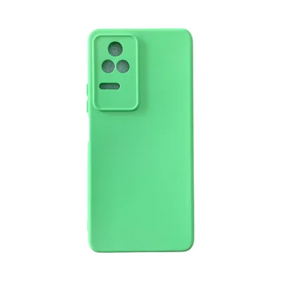 Capa Xiaomi Poco F4 Silicone Aveludada Protege Câmera Colorida Capinha Anti Impacto Poco F4:verde Folha