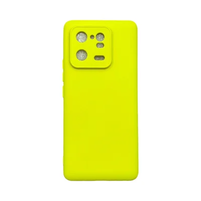 Capa Xiaomi Mi 13 Pró 5g Silicone Aveludada Protege Câmera Colorida Capinha Anti Impacto Mi 13 Pró:amarelo