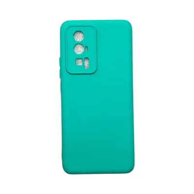 Capa Xiaomi Poco F5 Pró Silicone Aveludada Protege Câmera Colorida Capinha Anti Impacto Poco F5 Pró:verde Água