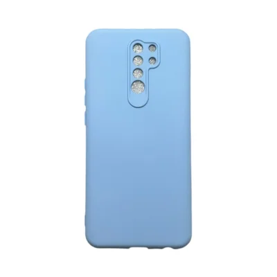 Capa Xiaomi Redmi 9 Silicone Aveludada Protege Câmera Colorida Capinha Anti Impacto Redmi 9:azul Bebê