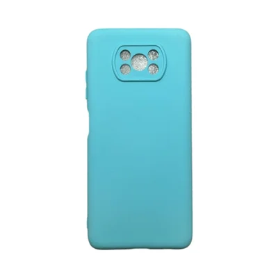 Capa Xiaomi Poco X3 / X3 Pro Silicone Aveludada Protege Câmera Colorida Capinha Anti Impacto Poxo X3 / X3 Pro:turquesa