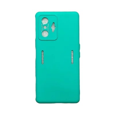 Capa Xiaomi Poco F4 Gt Silicone Aveludada Protege Câmera Colorida Capinha Anti Impacto Poco F4 Gt:verde Água