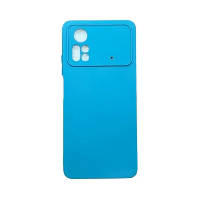 Capa Xiaomi Poco X4 Pro 5g Silicone Aveludada Protege Câmera Colorida Capinha Anti Impacto Poco X4 Pro:azul Céu