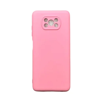 Capa Xiaomi Poco X3 / X3 Pro Silicone Aveludada Protege Câmera Colorida Capinha Anti Impacto Poxo X3 / X3 Pro:rosa Bebê