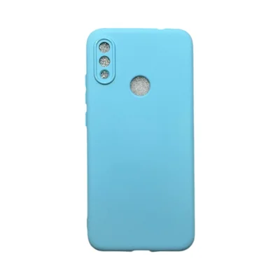 Capa Xiaomi Redmi Note 7 Silicone Aveludada Protege Câmera Colorida Capinha Anti Impacto Redmi Note 7:azul Bebê