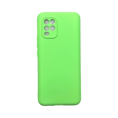 Capa Xiaomi Mi 10 Lite 5g Silicone Aveludada Colorida Capinha Anti Impacto Mi 10 Lite:verde Folha