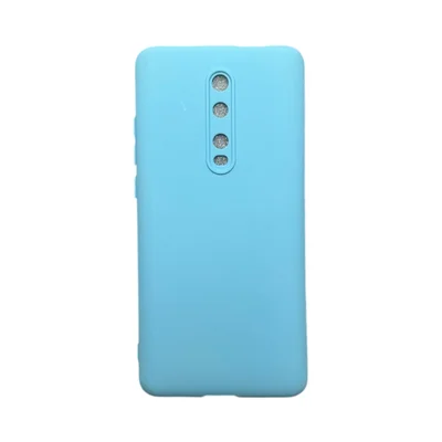 Capa Xiaomi Mi 9t  Silicone Aveludada Protege Câmera Colorida Capinha Anti Impacto Xiaomi Mi 9t:azul Bebê