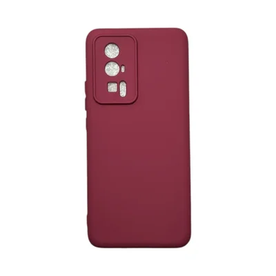 Capa Xiaomi Poco F5 Pró Silicone Aveludada Protege Câmera Colorida Capinha Anti Impacto Poco F5 Pró:vinho