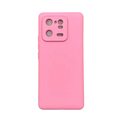 Capa Xiaomi Mi 13 Pró 5g Silicone Aveludada Protege Câmera Colorida Capinha Anti Impacto Mi 13 Pró:rosa Bebê