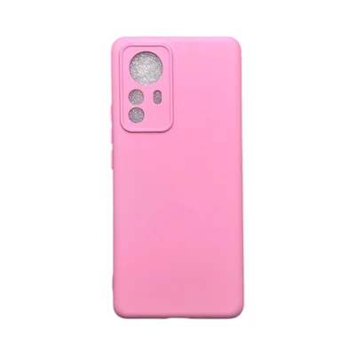 Capa Xiaomi Mi 12 Pro Silicone Aveludada Protege Câmera Colorida Capinha Anti Impacto Mi 12 Pro:rosa Bebê