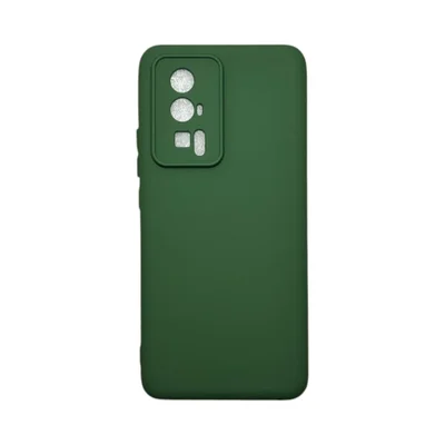 Capa Xiaomi Poco F5 Pró Silicone Aveludada Protege Câmera Colorida Capinha Anti Impacto Poco F5 Pró:verde Escuro