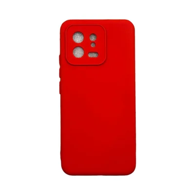 Capa Xiaomi Mi 13 5g Silicone Aveludada Protege Câmera Colorida Capinha Anti Impacto Mi 13 5g:vermelho