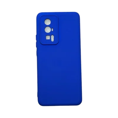 Capa Xiaomi Poco F5 Pró Silicone Aveludada Protege Câmera Colorida Capinha Anti Impacto Poco F5 Pró:azul Bic