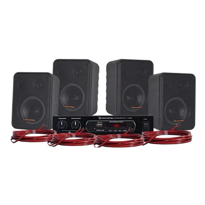 Kit Som Ambiente 400w Musical Ambience 4000 V2 Preto Hayonik