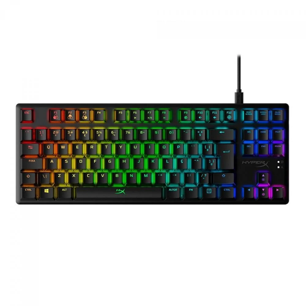 Teclado Mecanico Usb Gamer Hyperx Alloy Origins Core Tkl RGB Switch Red Preto 4p5p3a2#ac4 Teclado Mecanico Usb Gamer Hyperx Alloy Origins Core Tkl RGB Switch Red Preto 4p5p3a2#ac4