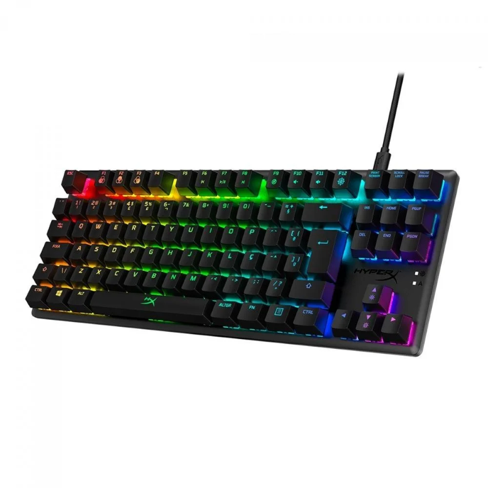 Teclado Mecanico Usb Gamer Hyperx Alloy Origins Core Tkl RGB Switch Red Preto 4p5p3a2#ac4 Teclado Mecanico Usb Gamer Hyperx Alloy Origins Core Tkl RGB Switch Red Preto 4p5p3a2#ac4
