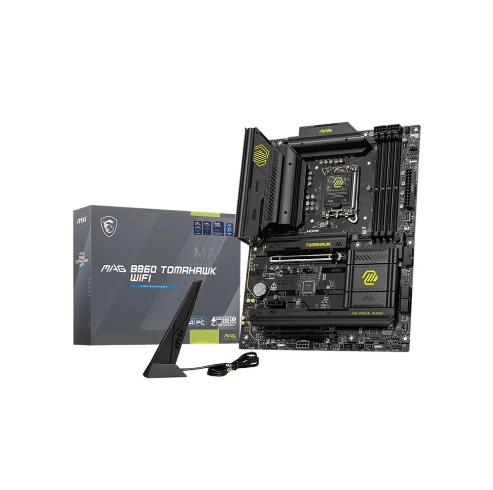 Placa Mãe Msi Mag B860 Tomahawk Wifi 7 LGA 1851 4xDDR5 Chipset Intel B860 Atx