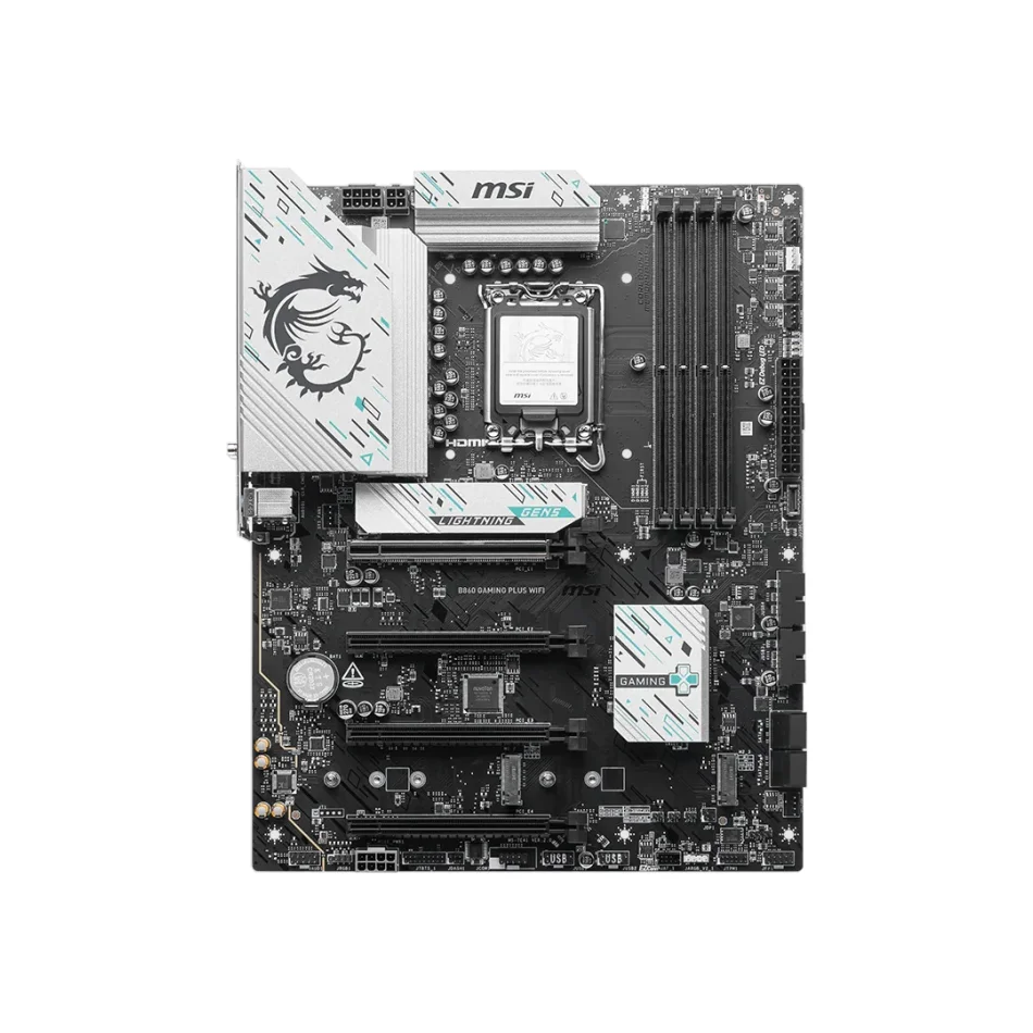 Imagem 2 de 4 do produto Placa Mãe Msi B860 Gaming Plus Wifi7, Intel LGA  1851, Atx, Ddr5, Black/silver - B860 Gaming Plus Wifi7