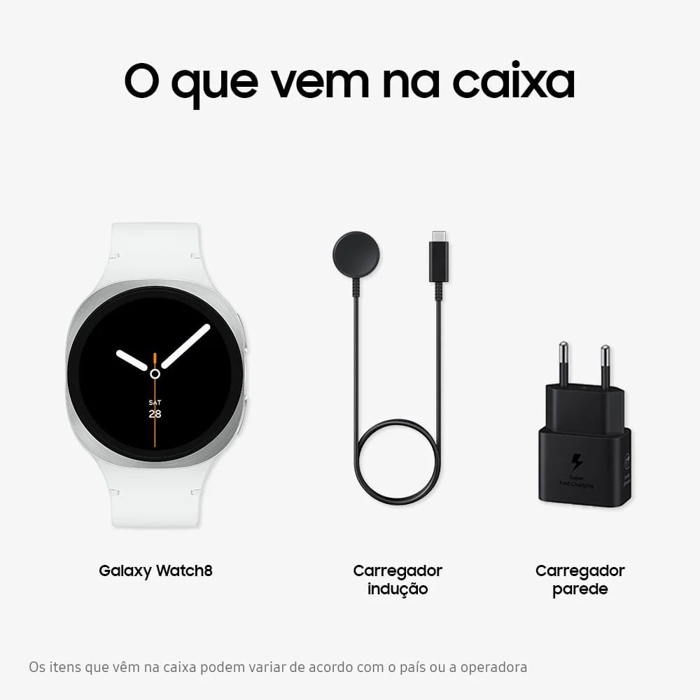 Imagem 5 de 5 do produto Samsung Galaxy Watch8 Smartwatch 44mm Bt, Galaxy Ai, Tela Em Cristal De Safira Prata - Bluetooth