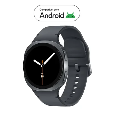Samsung Galaxy Watch8 Smartwatch 40mm Lte, Galaxy Ai, Tela Em Cristal De Safira Grafite 15