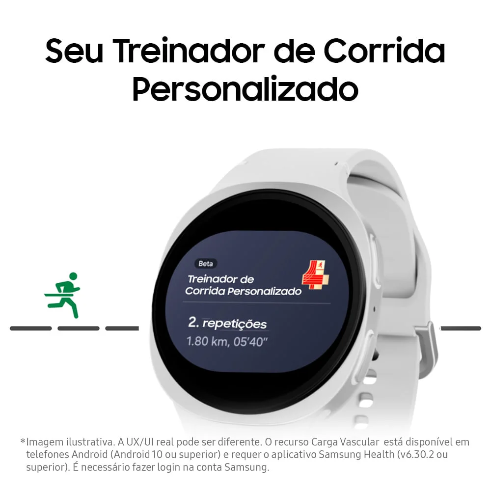 Samsung Galaxy Watch8 Smartwatch 40mm Lte, Galaxy Ai, Tela Em Cristal De Safira Grafite 6