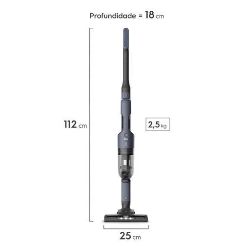 Imagem 3 de 5 do produto Aspirador De Pó Vertical Sem Fio Electrolux Ergorápido 2 Em 1 Cyclonic Power Até 30 Min Azul (erg019) Bivolt