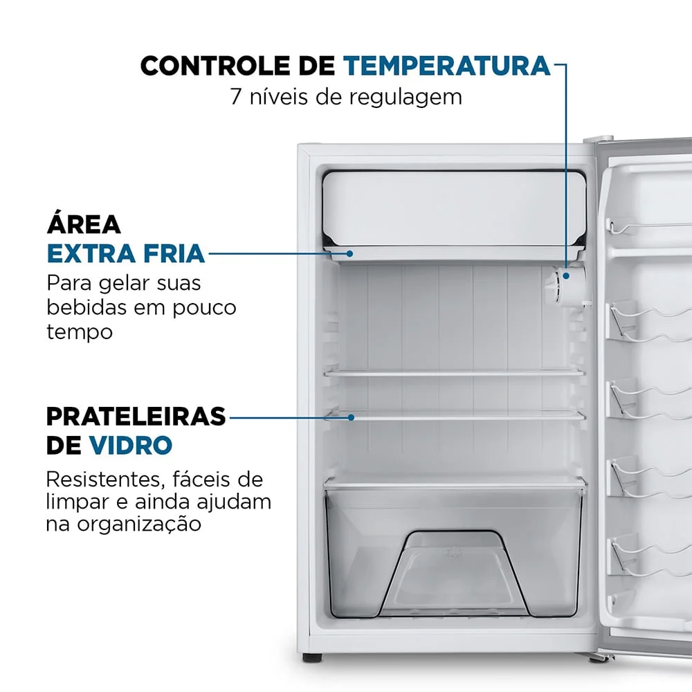 Imagem 5 de 5 do produto Frigobar Mondial 120l Porta Reversível Branco Fgb-01-w120 127v