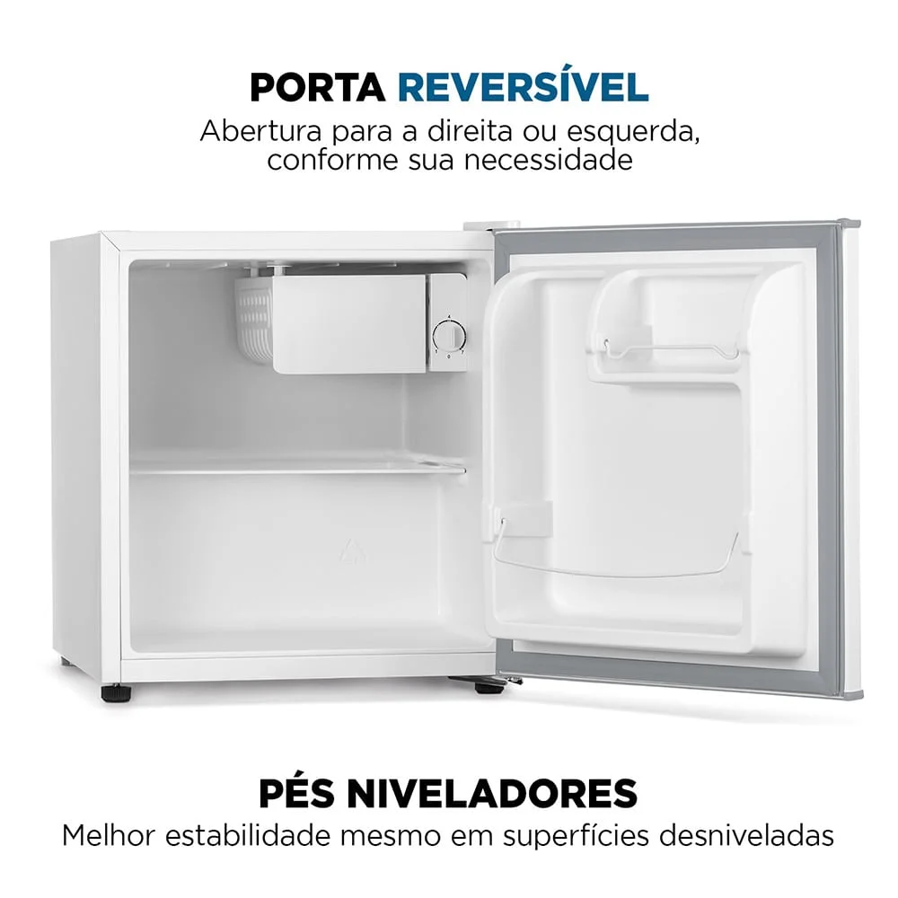 Imagem 3 de 5 do produto Frigobar Mondial 46l Porta Reversível Branco Fgb-01-w50 220v
