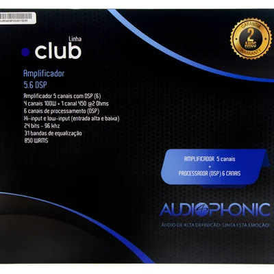 Caixa Amplificador Audiophonic Club 5.6 Dsp