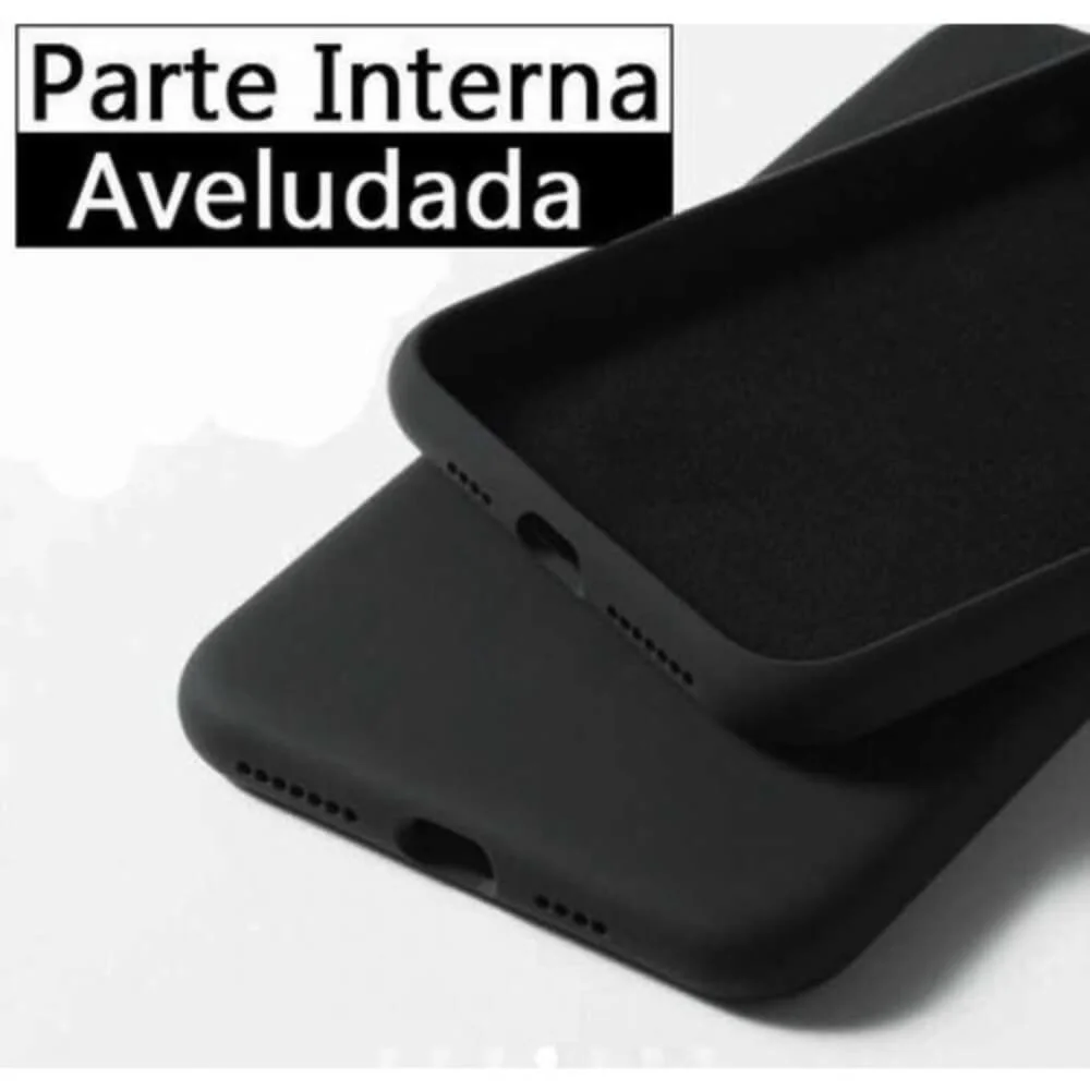 Imagem 3 de 5 do produto Capinha Aveludada Para Samsung Galaxy A07 4g Case Silicone Preta