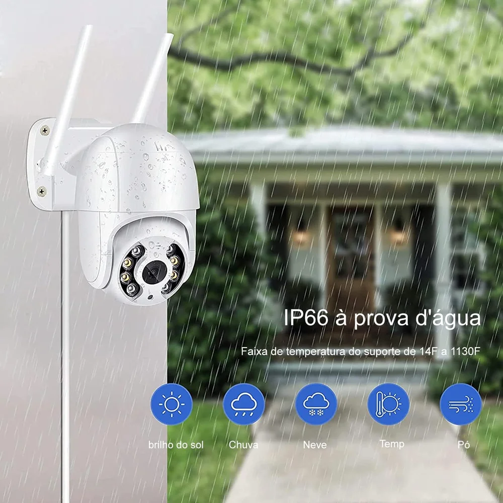 Imagem 2 de 5 do produto Câmera Segurança Wifi Ip Full Hd Externa Prova Dágua Yoosee