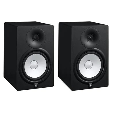 Par De Monitores De Referência Bi-amplificado 120w Hs 8 Preto Yamaha