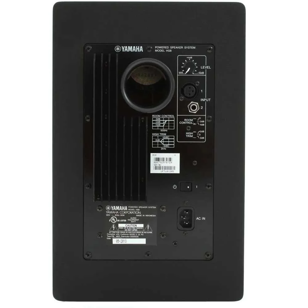 Imagem 3 de 5 do produto Par De Monitores De Referência Bi-amplificado 120w Hs 8 Preto Yamaha